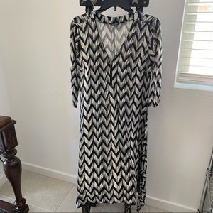 Mlle Gabrielle Chevron Shift Dress Petite Large